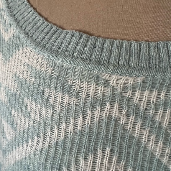 Soft Blue Aztec Sweater - Picture 4 of 5